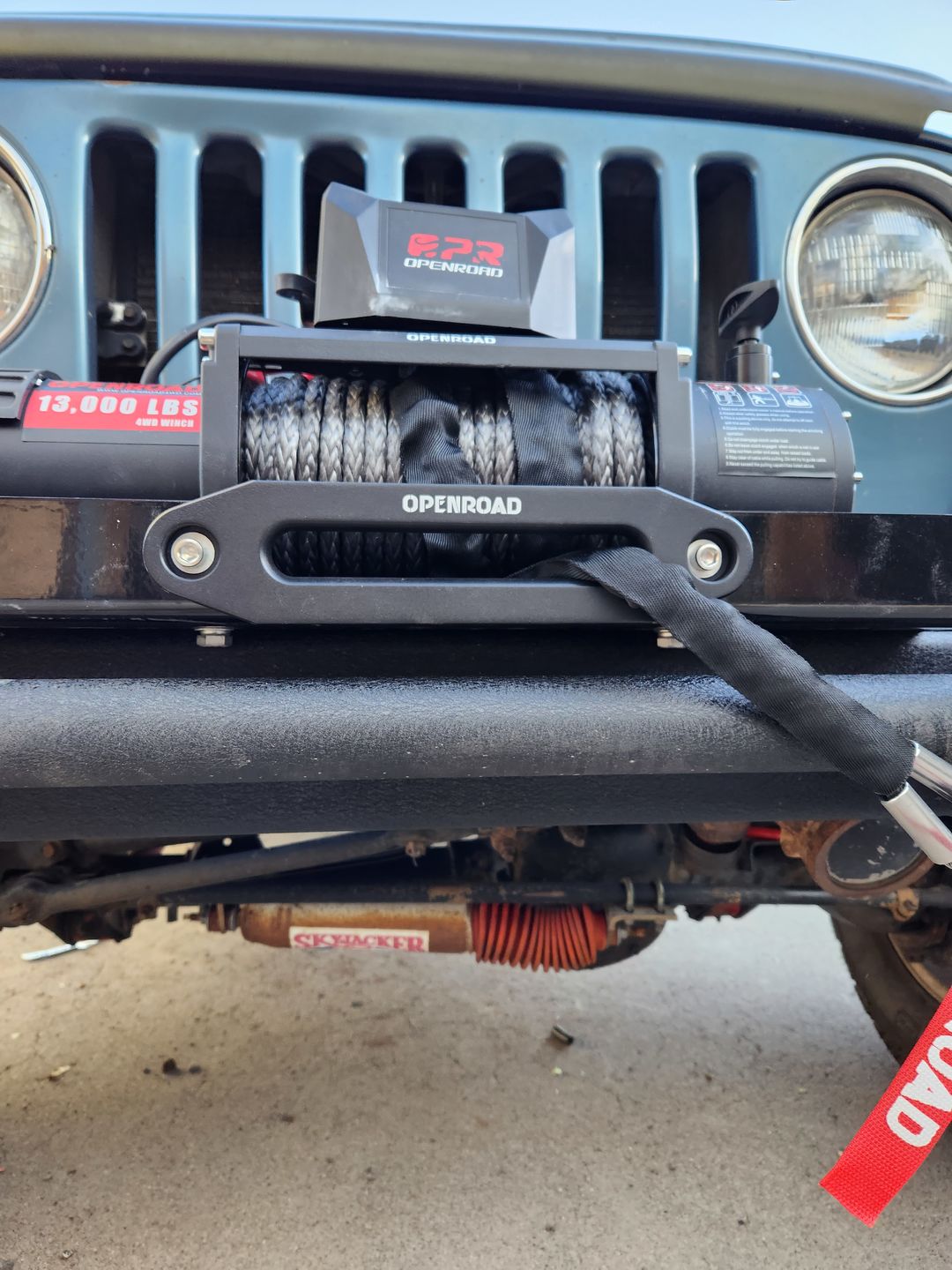 Customer photo review of OPENROAD 13,000 lbs Winch with Synthetic Rope - Panther Series 2s