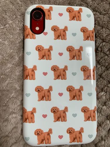 Customer photo review of Cavapoos and Hearts iPhone Tough Case