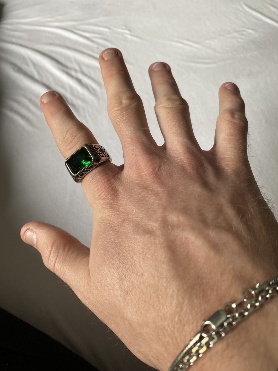 Customer photo review of GREEN GEM. - 925 SILVER