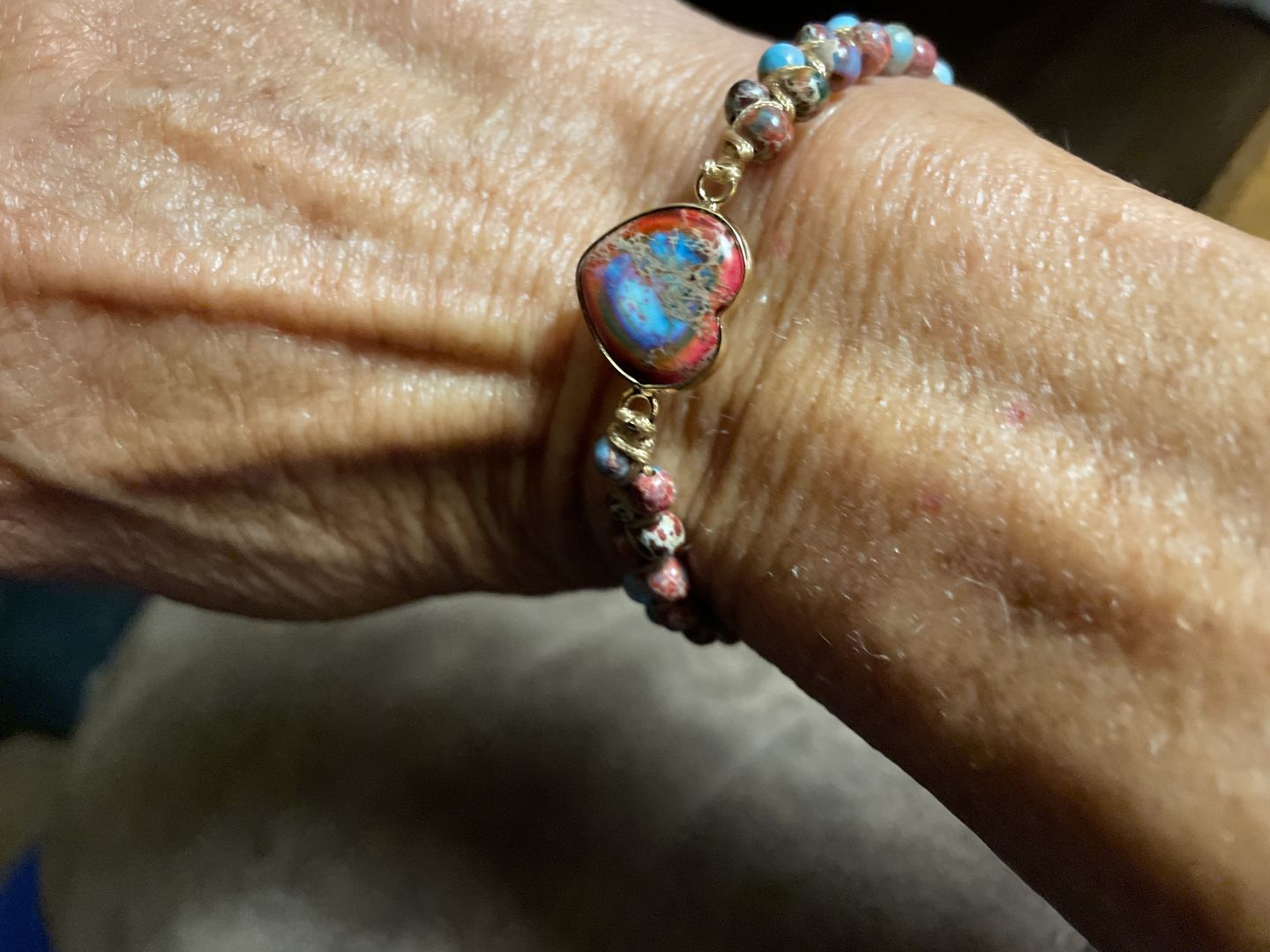 Customer photo review of Passionate Heart Jasper Bracelet