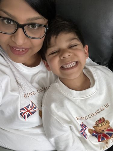 Customer photo review of Kensington Bear- Kings Coronation Matching Sweatshirts