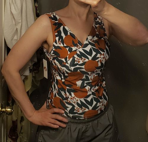 Customer photo review of basil wrap top