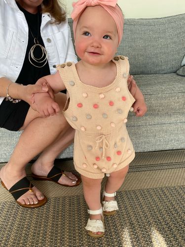 Customer photo review of Colorful dot knit romper