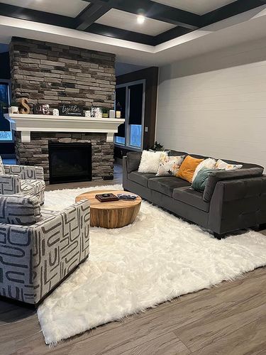 Customer photo review of Eco-Friendly Extra Large FAUX SheepSkin Area Rug
