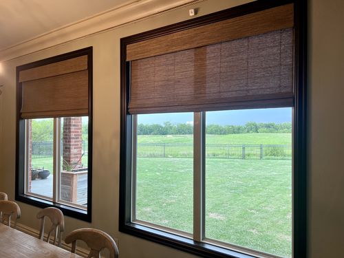 Customer photo review of SmartWings Motorized Woven Wood Shades 50%/70%/100% Blackout
