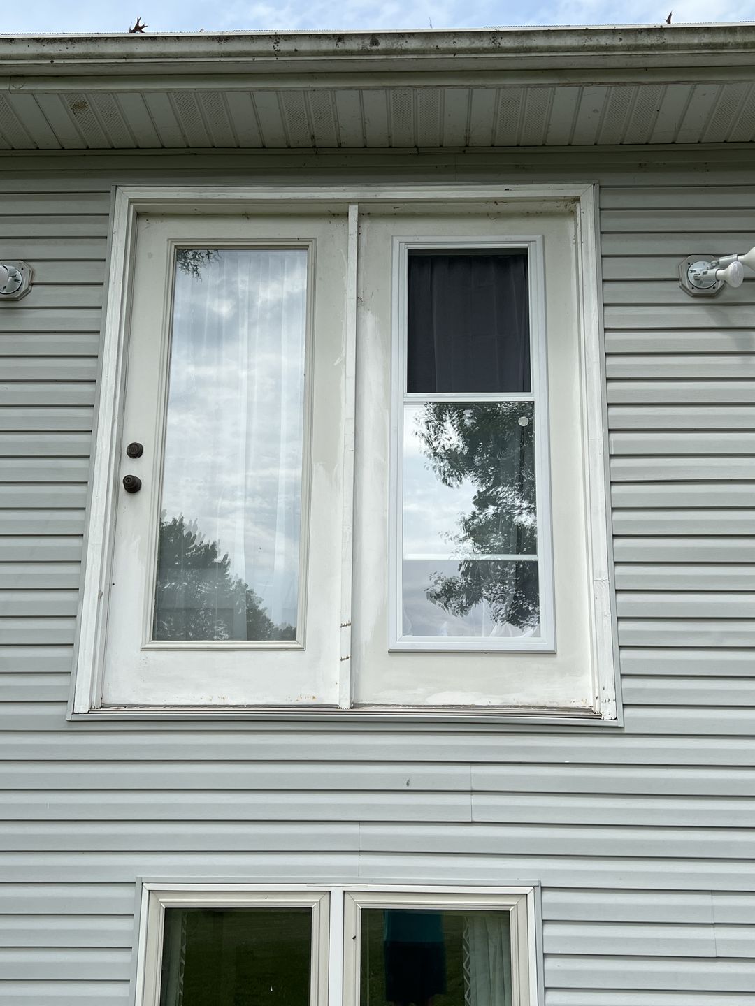 Customer photo review of Venting 1 Lite Glass and Frame Kit (Full Lite 24" x 66" Frame Size)