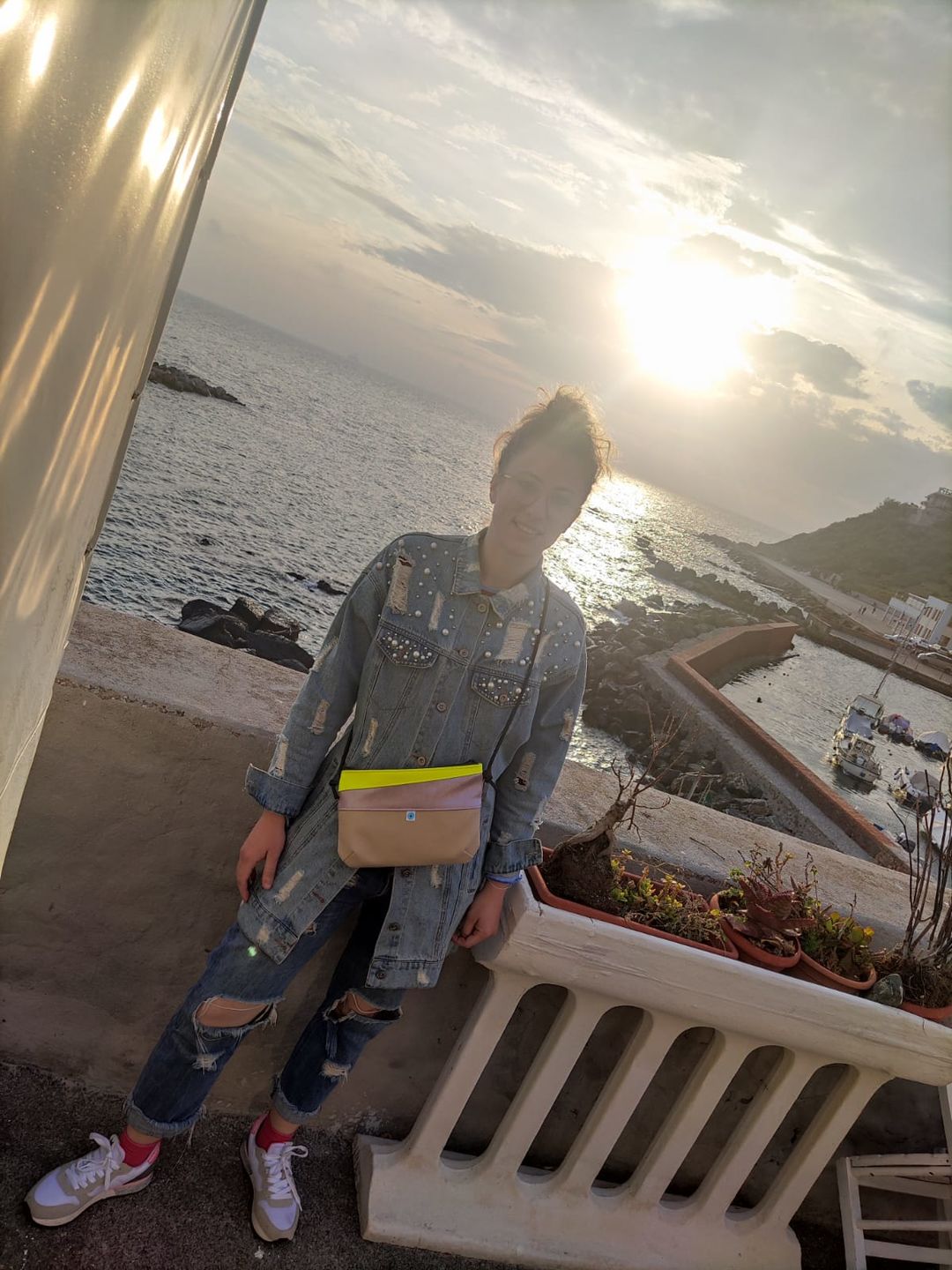 Customer photo review of MINI PIANOSA BAG champagne/glicine/limone fluo