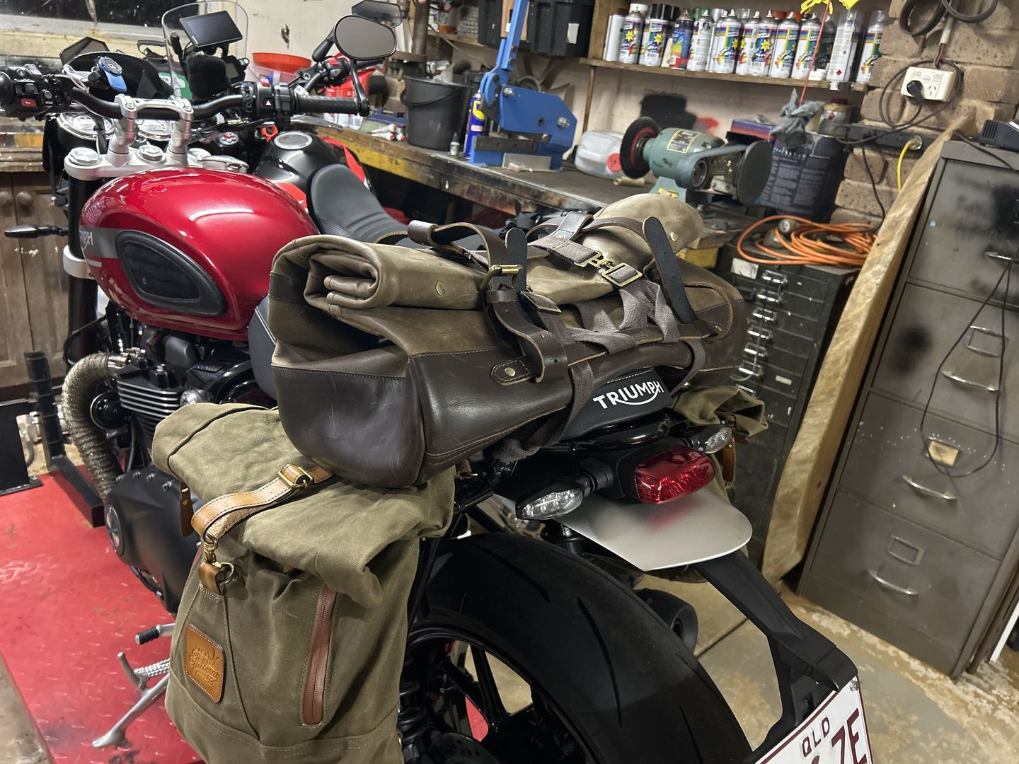 Customer photo review of outlaw duffel bag