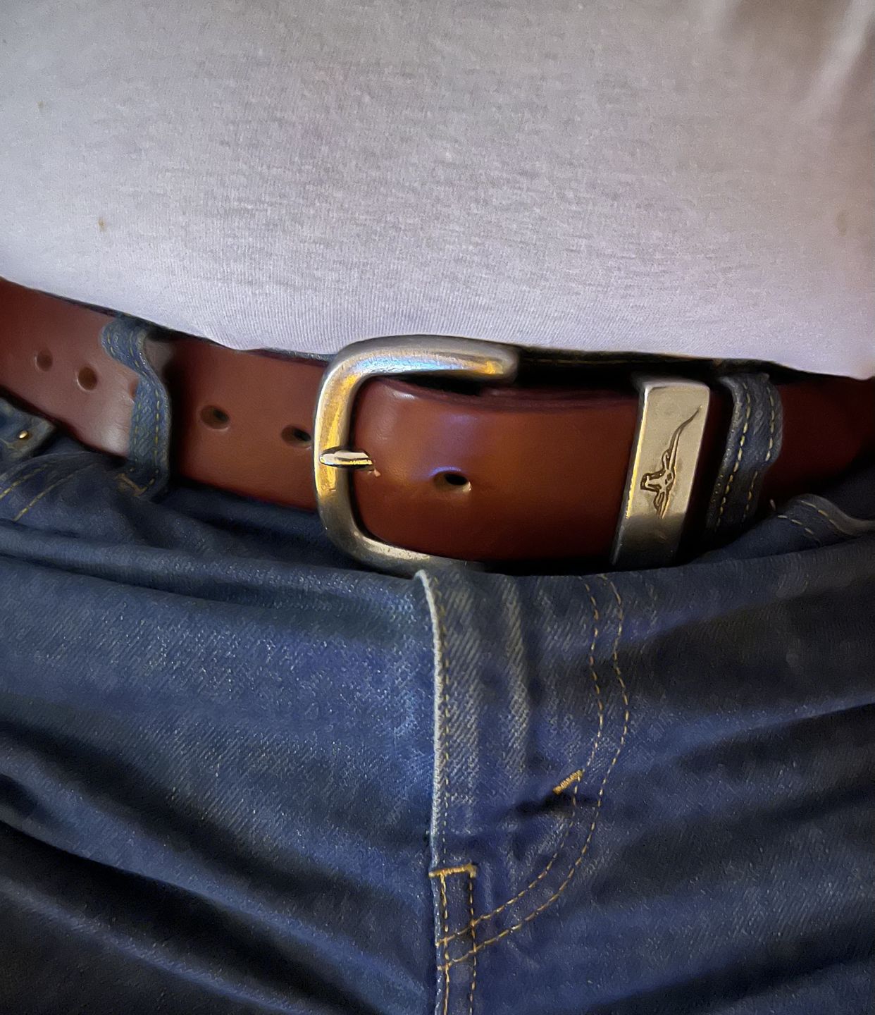 Customer photo review of “Bring your own buckle” belt