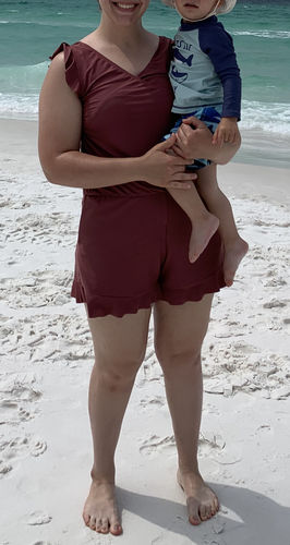 Customer photo review of ginger swim romper