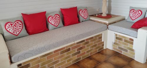Customer photo review of Gris clair - Housse polaire pour Coussin d'assise et dossier de Canapé - Motif Flower