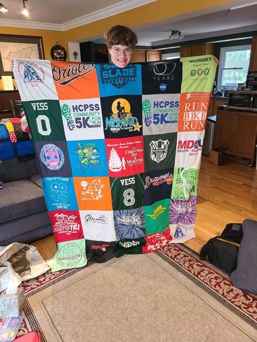 T-shirt quilt featuring orioles baseball team by Melissa from MD
