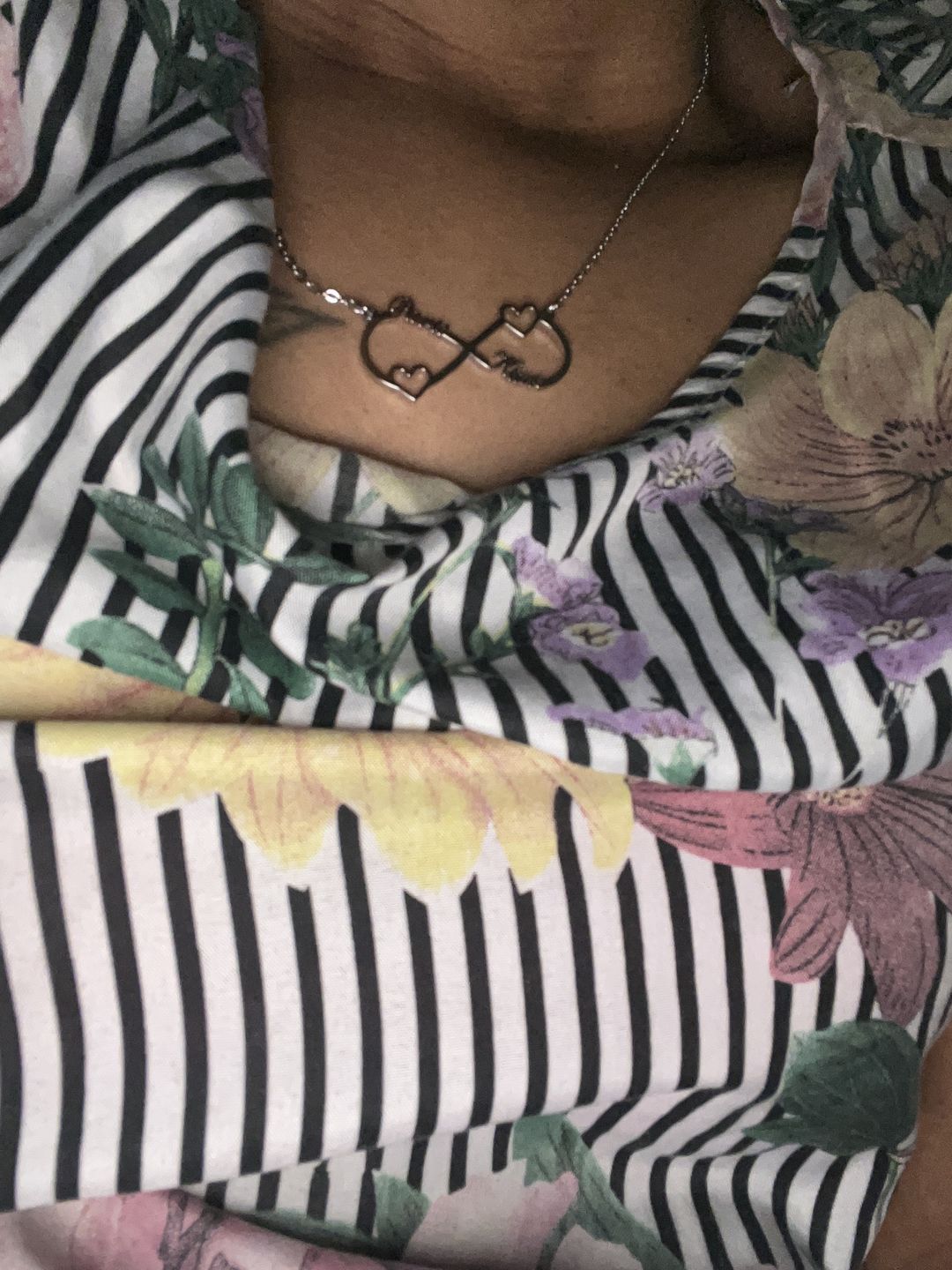 Customer photo review of Infinity Name Necklace