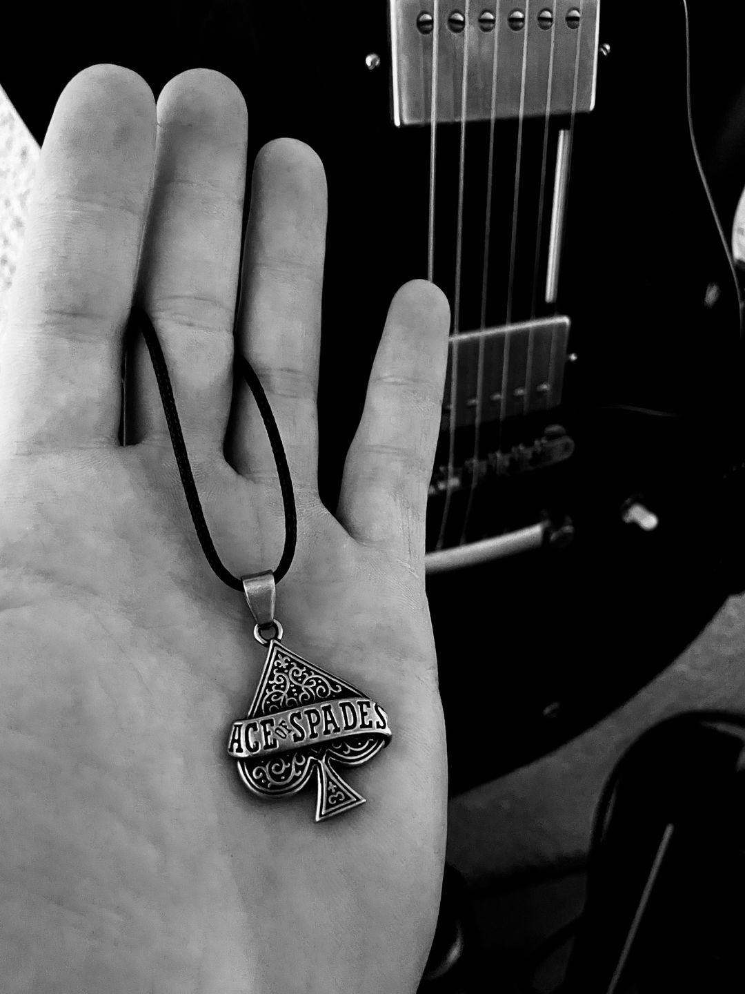 Customer photo review of ACE OF SPADES. - NECKLACE