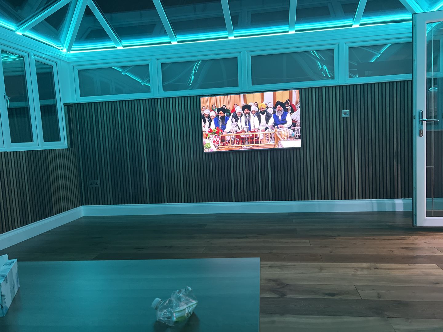 Customer photo review of SlatWall Acoustic Deep Walnut