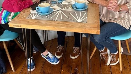 Customer photo review of The Starry Night Van Gogh Sneakers