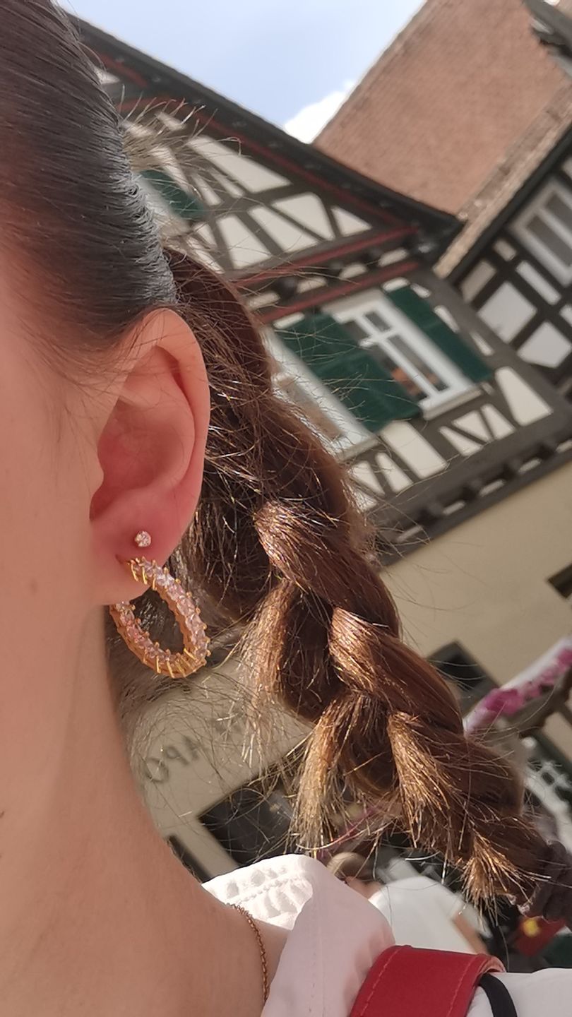 Customer photo review of Cristallo Ohrringe | 18K vergoldet
