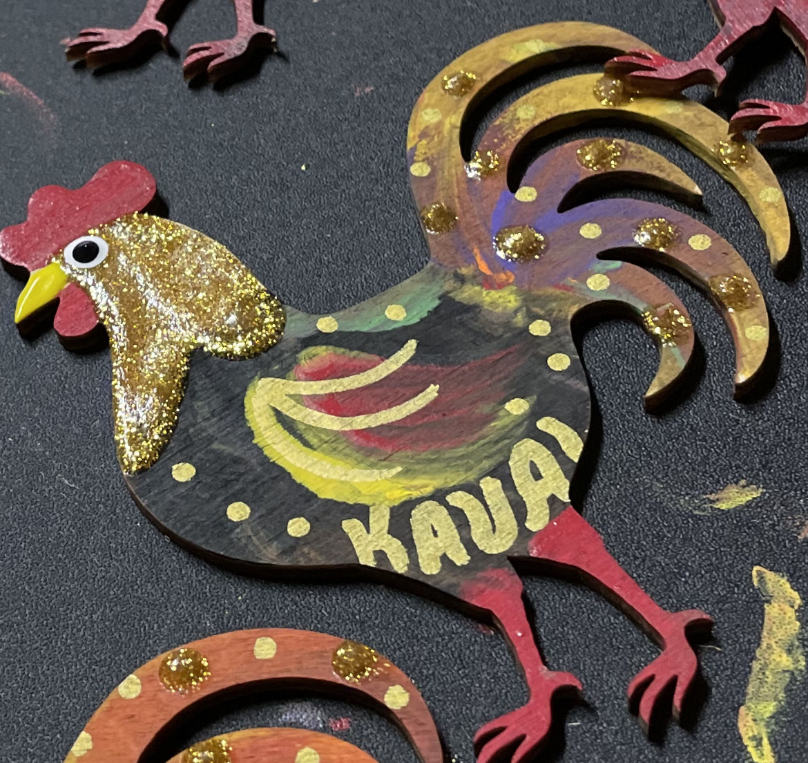 Customer photo review of Unfinished Wood Rooster Chicken Shape - Farm Animal - Craft - up to 24" DIY