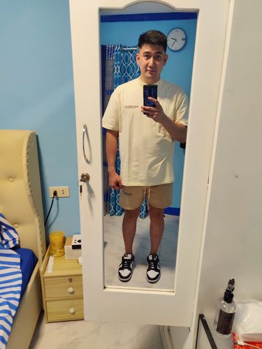 Customer photo review of DROP SHOULDER TEE - CREAM