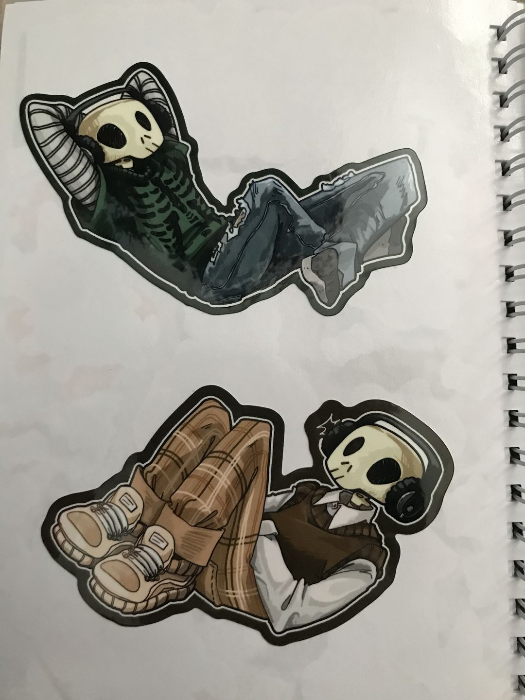 Customer photo review of Aesthetic Skeleton Stickers