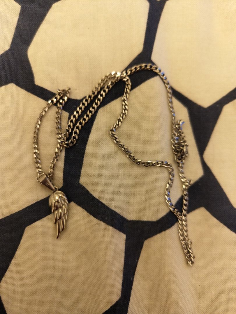 Customer photo review of Wing Pendant - Silver