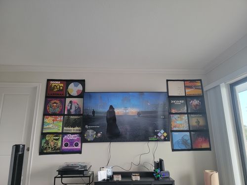 Customer photo review of 12" Vinyl Record Display Frame - LP Wall Storage