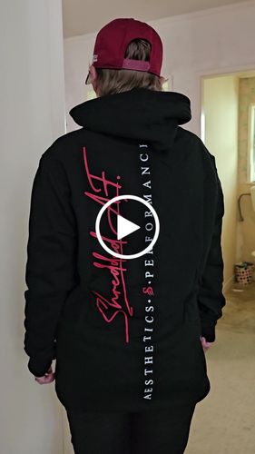 Customer video review of Signature Gym Hoodie - Black / Red