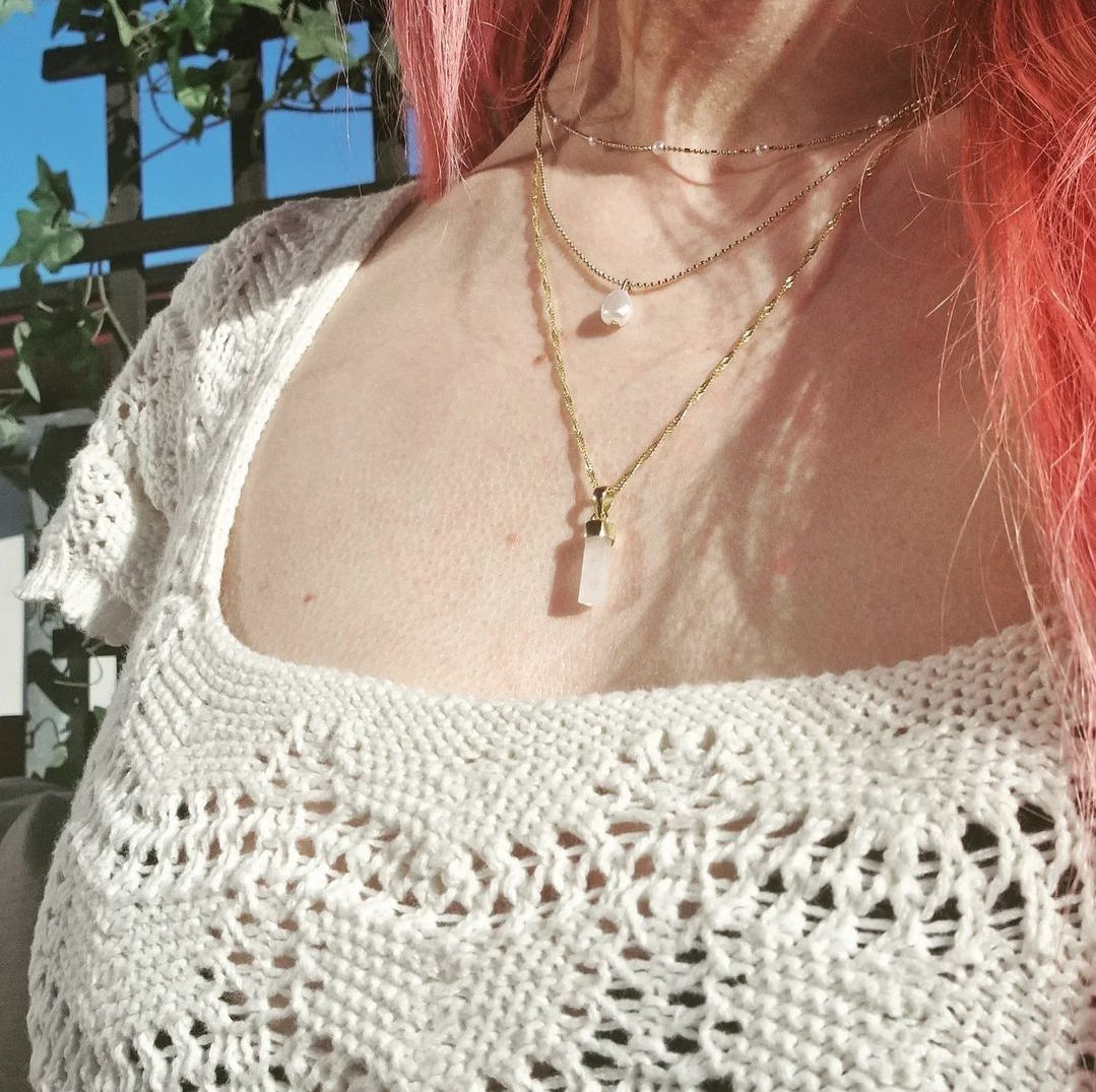 Customer photo review of Kristallspets Månsten Guld