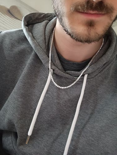 Customer photo review of ICE BREAKER CHAIN. - 3MM WHITE GOLD