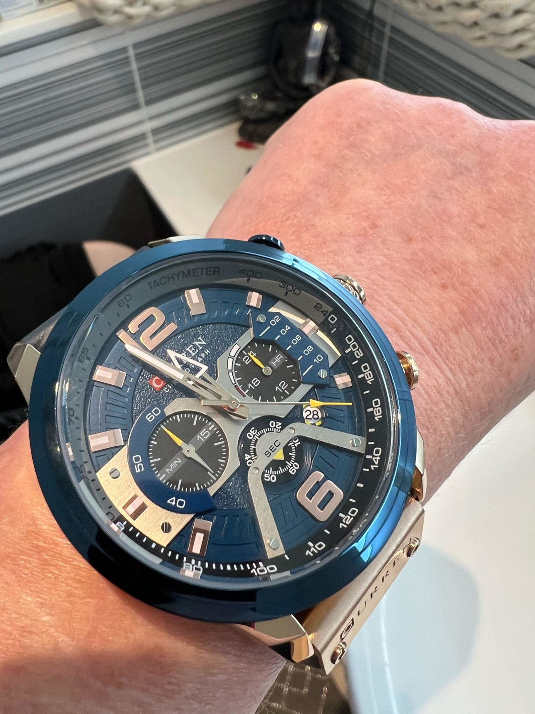 Customer photo review of Curren Galacticos® orologio uomo vera Pelle