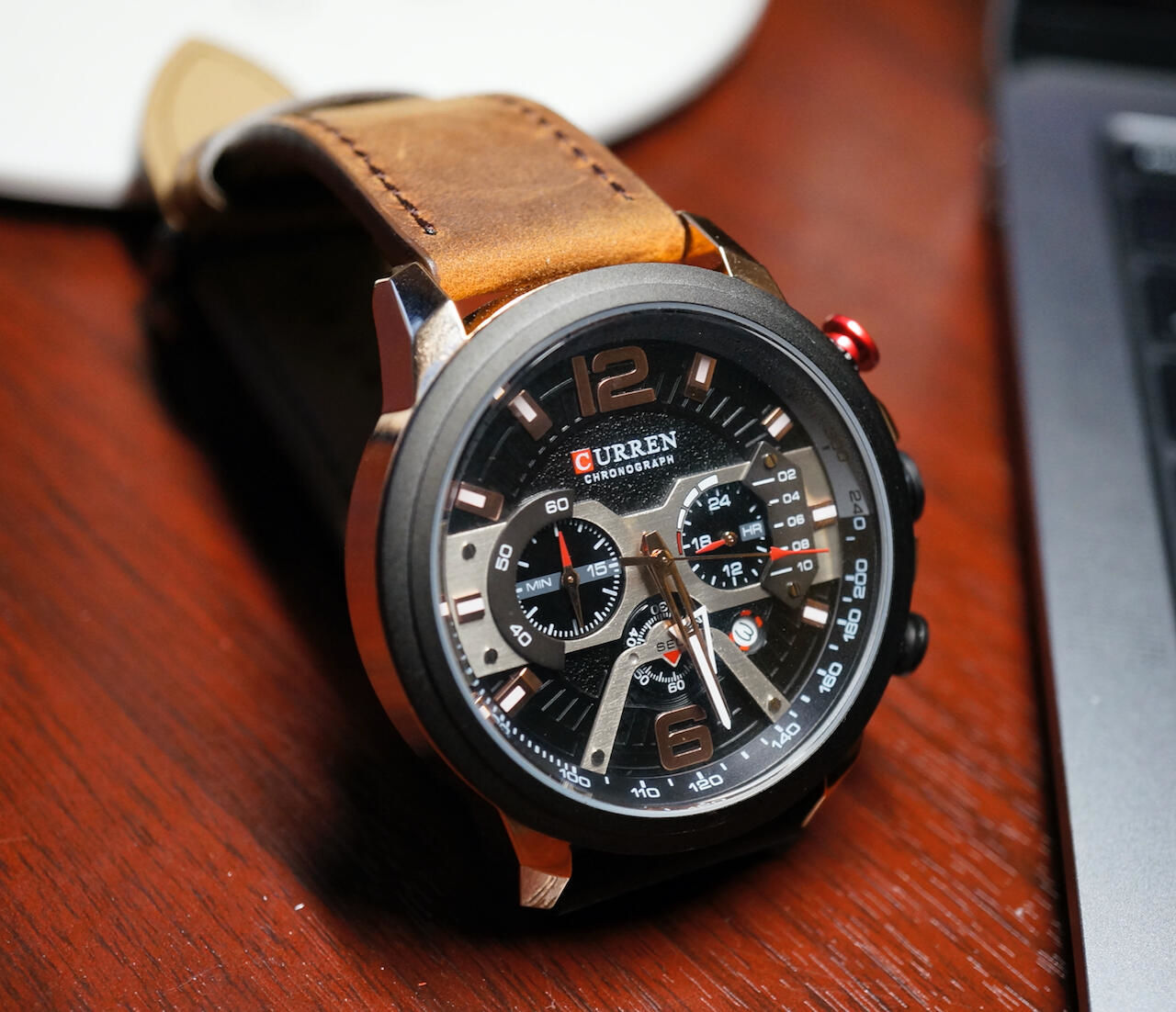 Customer photo review of Curren Galacticos® orologio uomo vera Pelle
