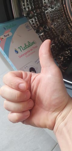 Customer photo review of Eco-Tiras de Detergente 40 lavados Natulim