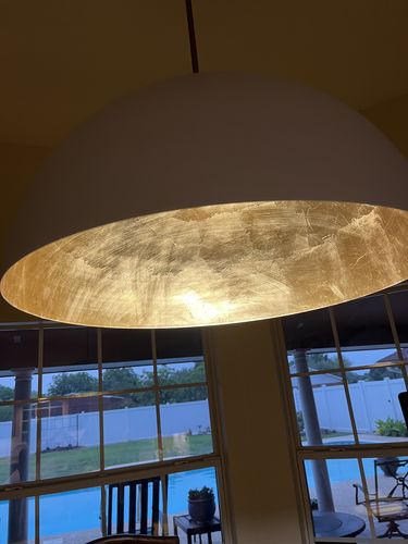 Customer photo review of Modern Hanging Oversized Dome Pendant