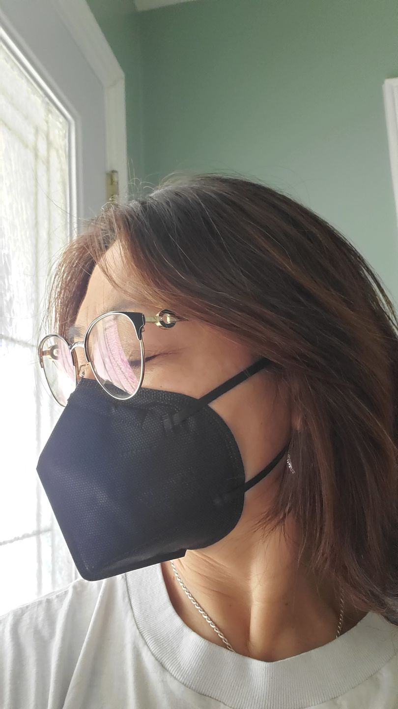 Customer photo review of KN95 Respirator Face Mask Individually Sealed (Cone Shape)