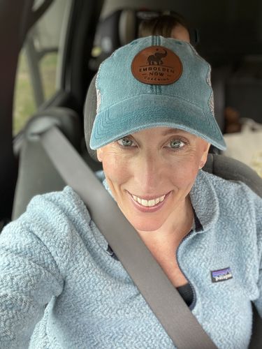 Customer photo review of Custom Leather Patch Legacy Trucker Hat
