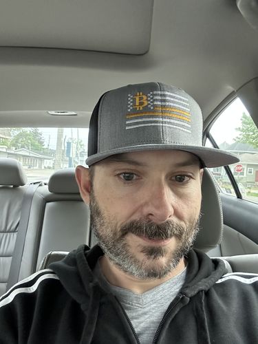 Customer photo review of Bitcoin Flag Hats