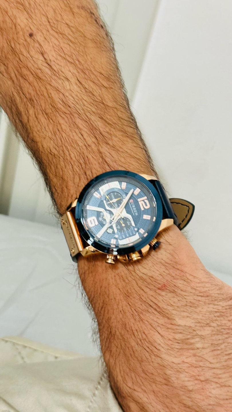Customer photo review of Curren Galacticos® orologio uomo vera Pelle