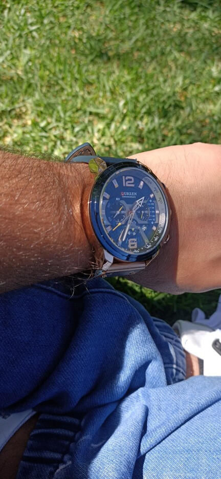 Customer photo review of Curren Galacticos® orologio uomo vera Pelle