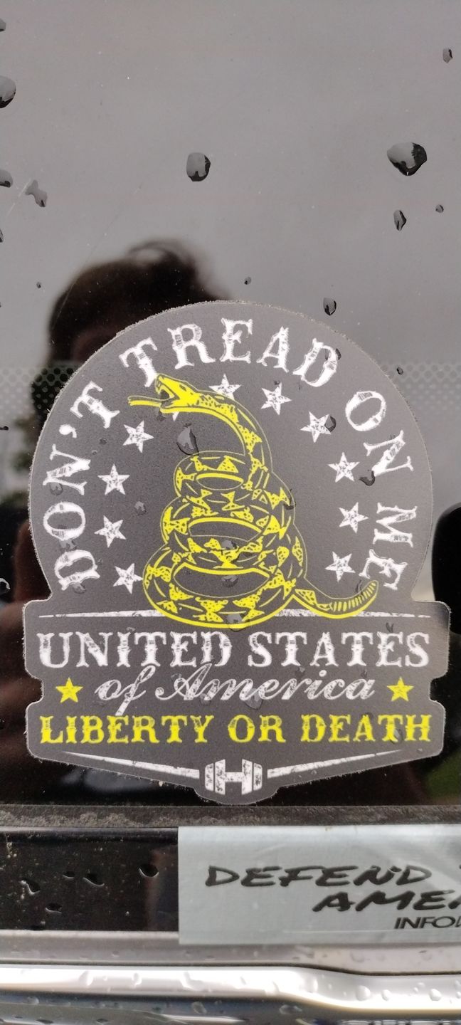 Customer photo review of Don't Tread on Me Decal