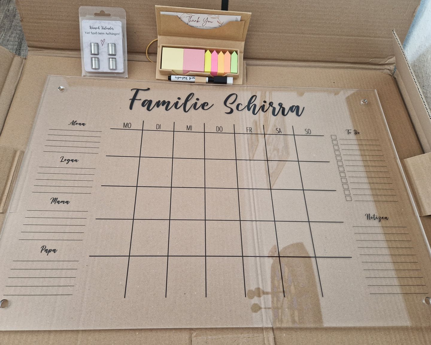Customer photo review of 4-Namen Familienplaner
