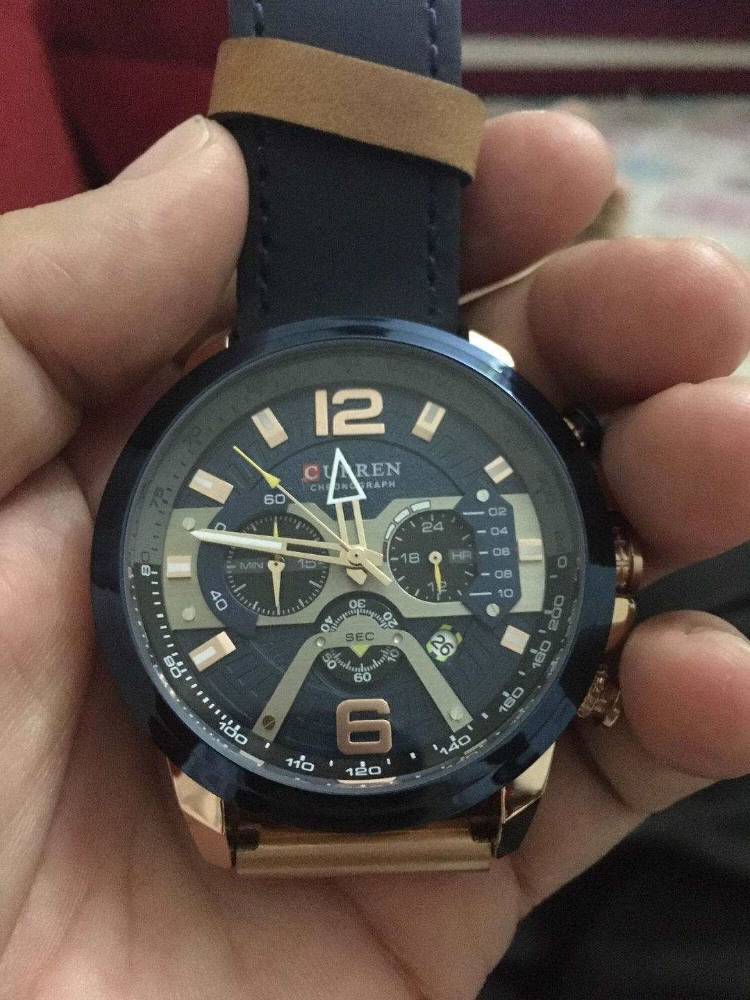 Customer photo review of Curren Galacticos® orologio uomo vera Pelle