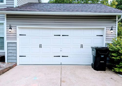 Customer photo review of Decorative Garage Door Hinge and Handle Magnet Accents (6-PC Set)