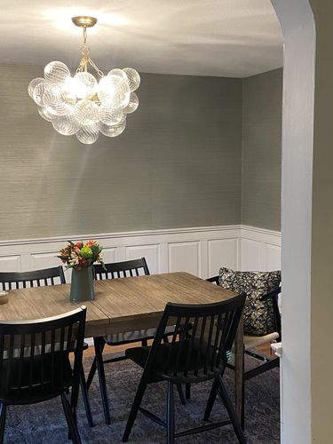 Customer photo review of Modern Decorative Swirled Glass Cluster Bubble Chandelier