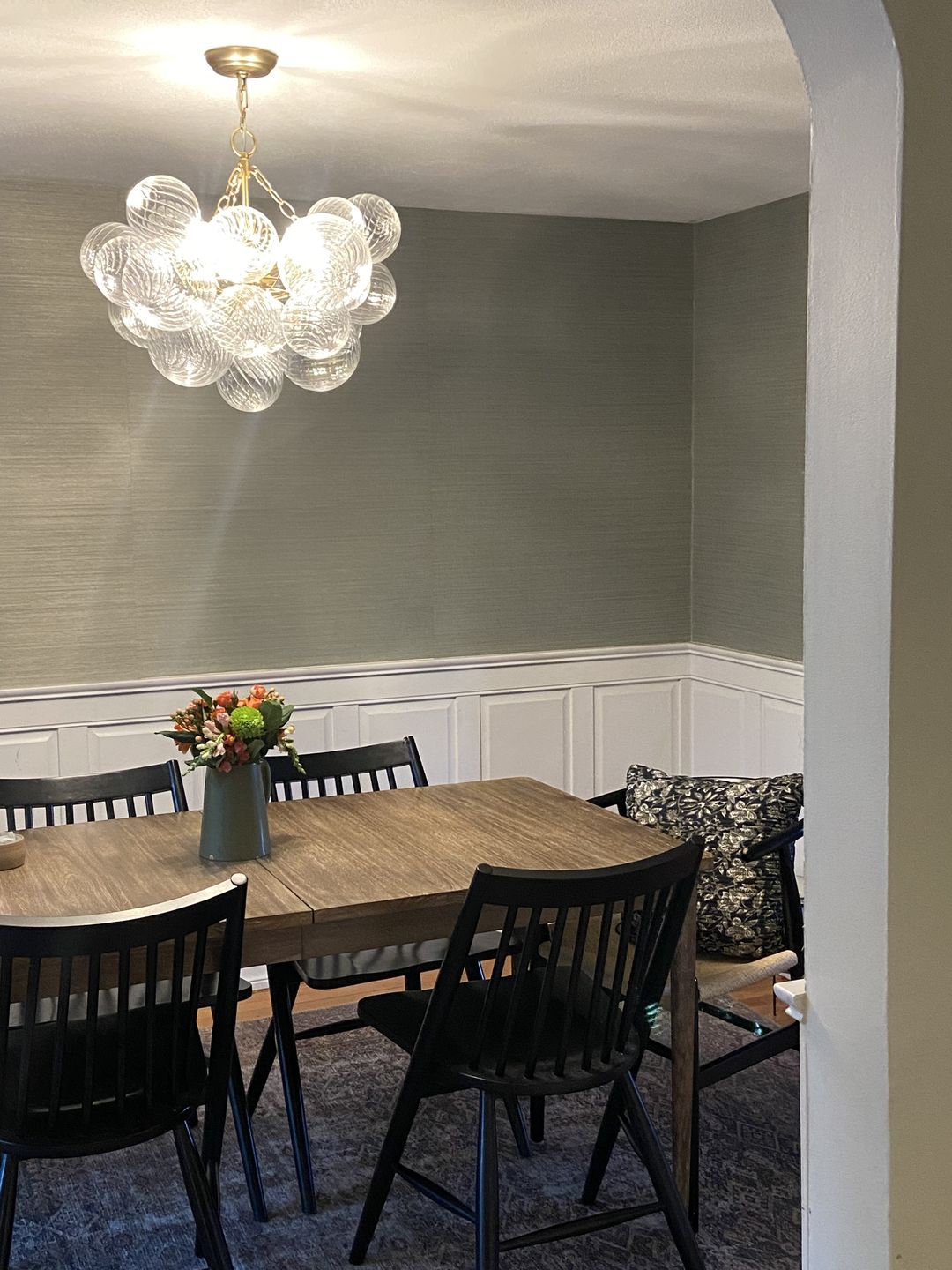 Customer photo review of Modern Decorative Swirled Glass Cluster Bubble Chandelier