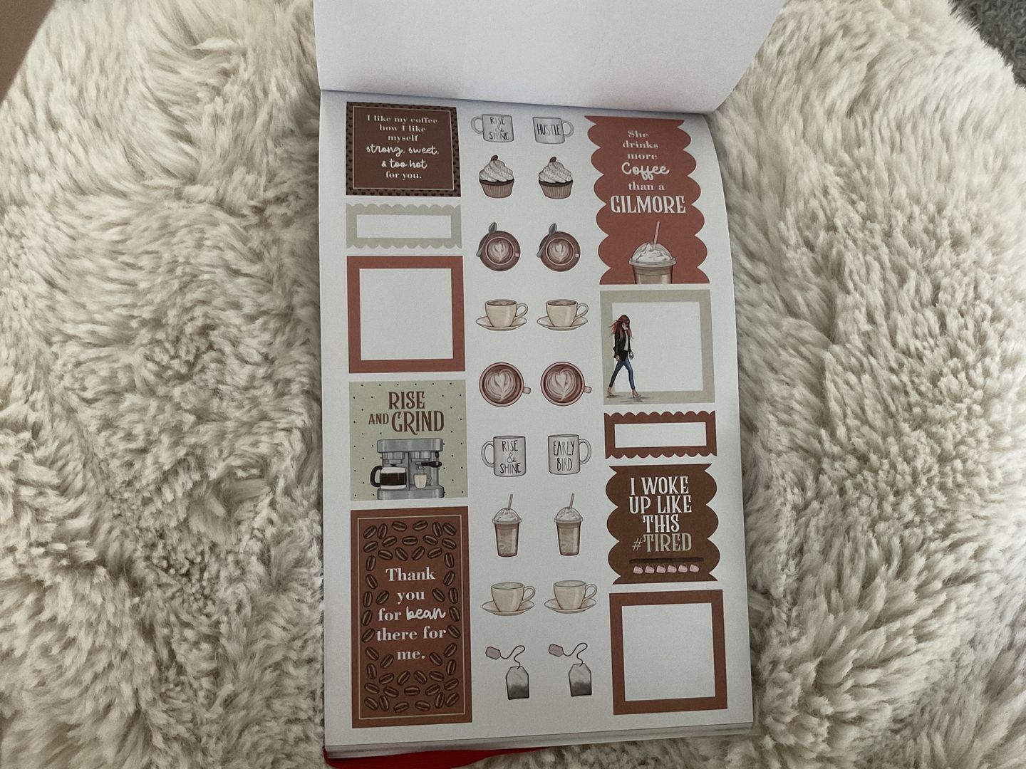 Customer photo review of Coffee Queen Planner Sticker Book