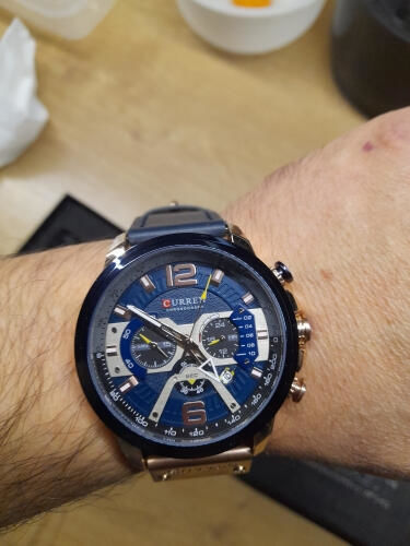 Customer photo review of Curren Galacticos® orologio uomo vera Pelle