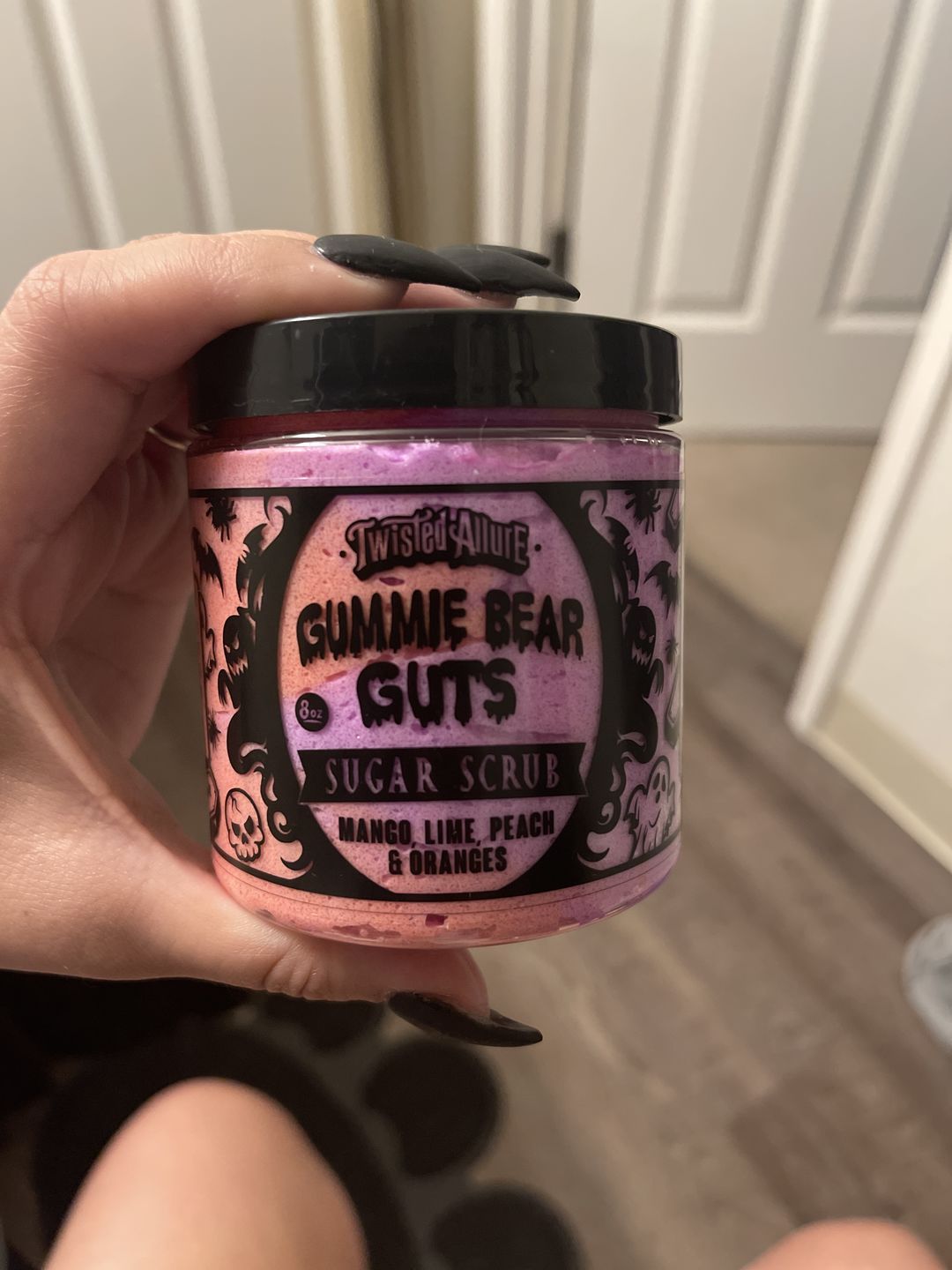 Customer photo review of Gummie Bear Guts Sugar Scrub (Mango, Lime & Peaches)