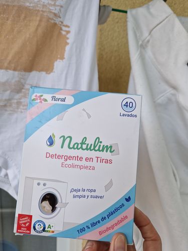 Customer photo review of Eco-Tiras de Detergente 40 lavados Natulim