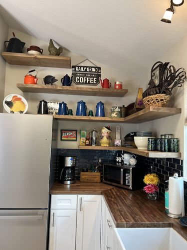 Customer photo review of Rustic Floating Shelves