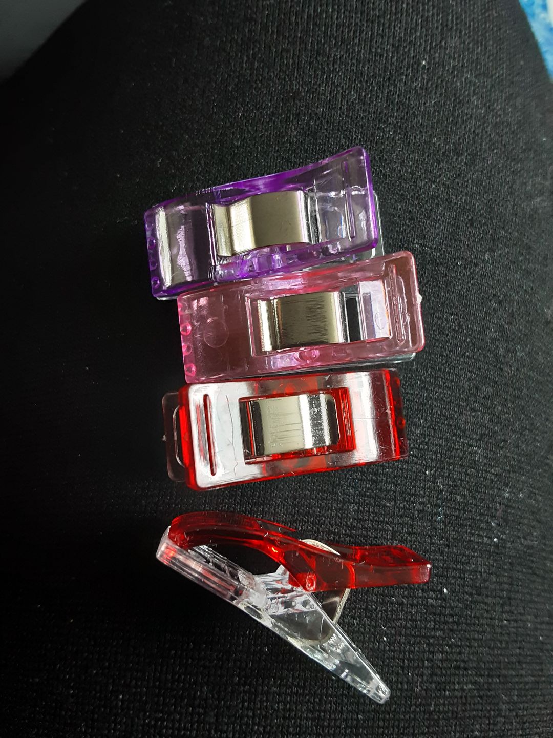 Customer photo review of Multicolour Fabric Sewing Clips - Pack of 20